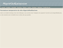 Tablet Screenshot of algeriemesracines.fr